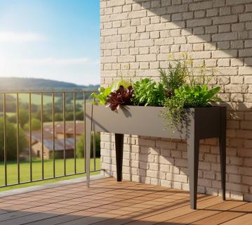 Westmann Vedura M | Metall Balkon Hochbeet | Anthrazit 