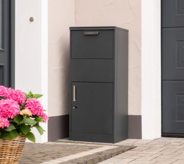 Westmann Stahl Paketbox Pepe | Anthrazit | 50x39x114 cm 