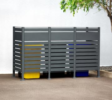 Westmann Metall Sichtschutz Planum 3 | Anthrazit | 240x90x150 cm 