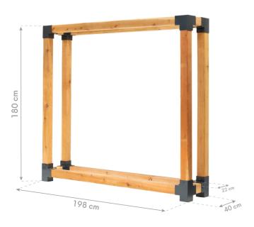 Westmann Lärchenholz Sichtschutz Michel XXL | Natur | 198x40x180 cm 