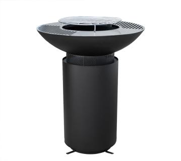 B-WARE Westmann Stahl Grill Feuerschale Feuerstelle | Schwarz | 75x75x94 cm 