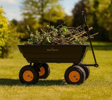 Westmann Prakta M | Kunststoff Gartenwagen | mit Kippfunktion 