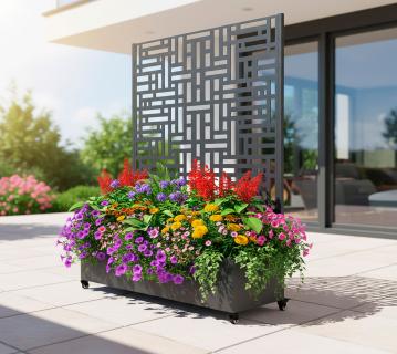 Westmann Dekora 3 | mobiler Pflanzkasten mit Rankgitter | Anthrazit 