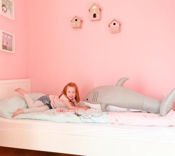 Westmann Stoff Sitzsack Hai grau 111x45 cm 