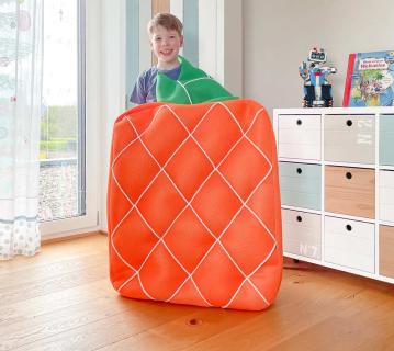 Westmann Stoff Sitzsack Ananas orange 130x68 cm 