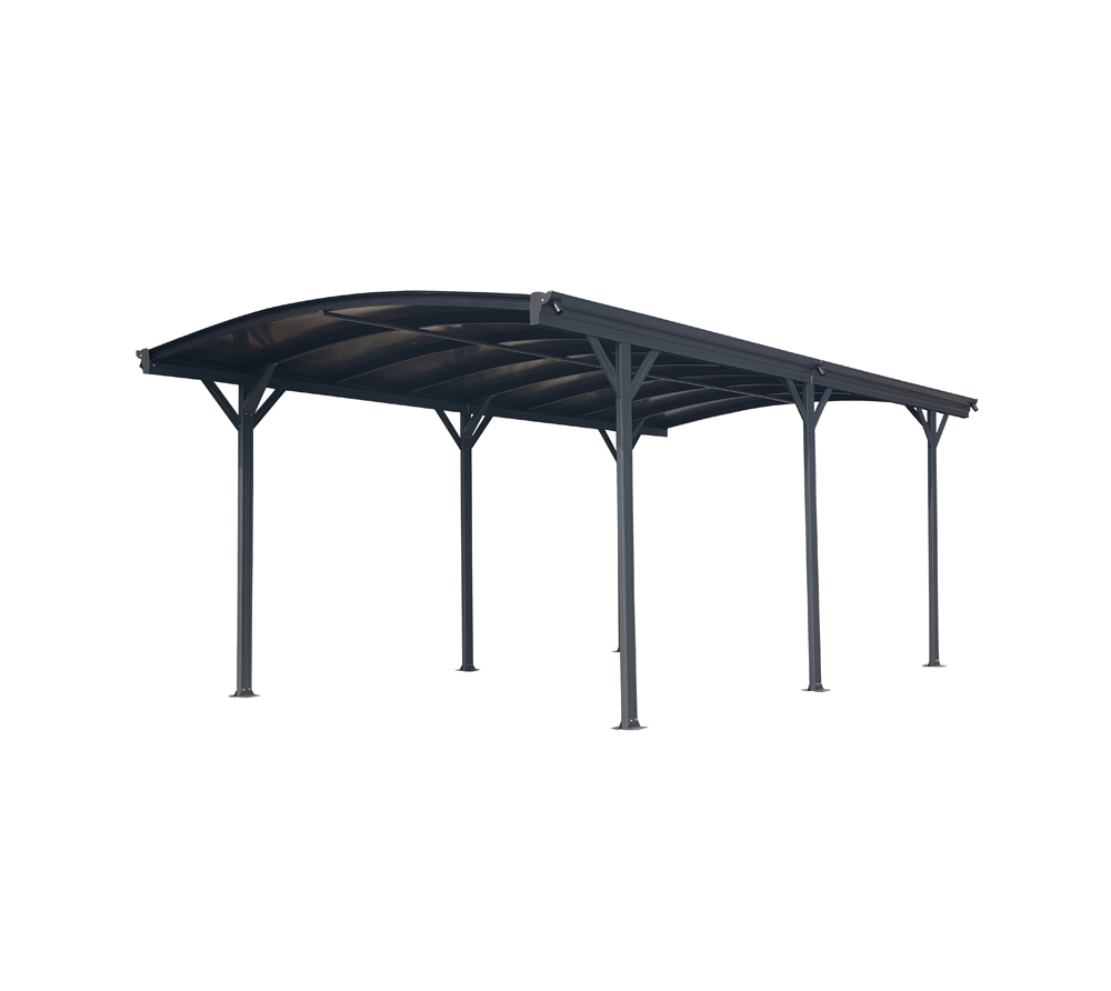 Westmann Aluminium Runddach Carport Stockholm Anthrazit 3x6 M