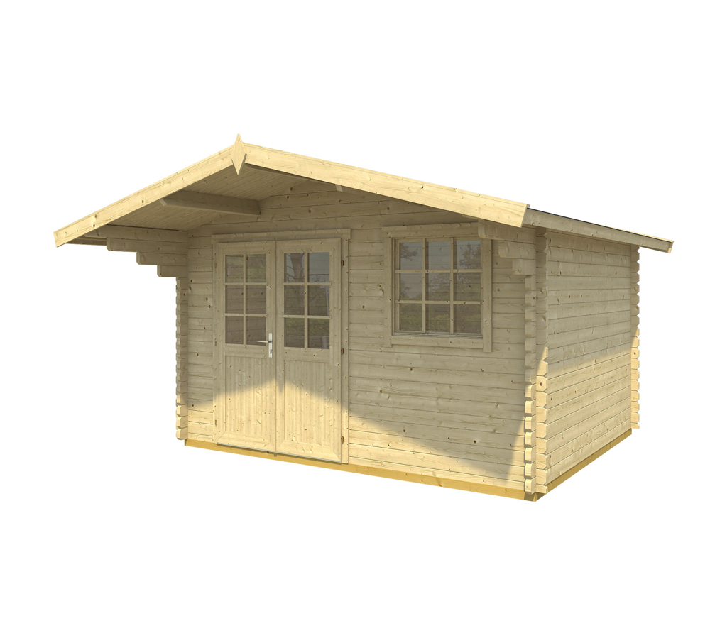 Lasita Maja Gartenhaus Gotland 2e Holzhaus 4x4 5m 40mm Natur