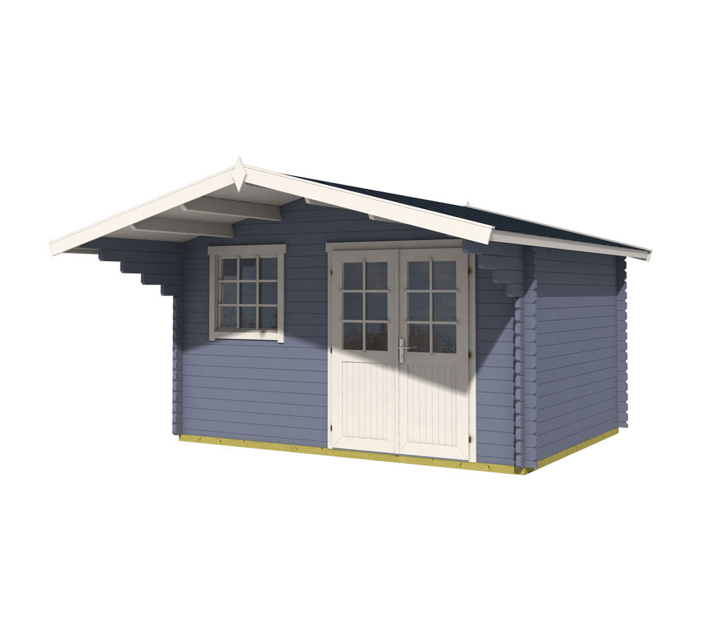 Lasita Maja Gartenhaus Gotland 3e Holzhaus 4x5m 40mm Blau