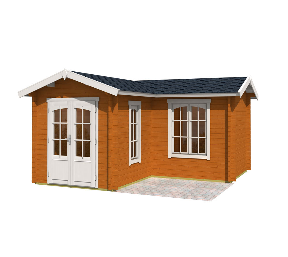 Lasita Maja Gartenhaus Portsmouth 44 44mm Eiche 450x448cm Eiche Mygardenhome