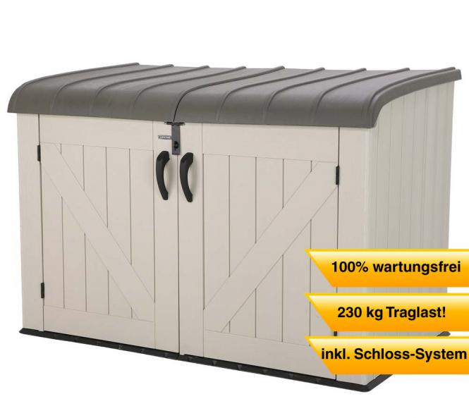 Gartenmobel Lounge Bank : Lifetime XXL Kunststoff Mülltonnenbox, Gerätebox, Aufbewahrungsbox Gartenmobel Lounge Bank : Lifetime XXL Kunststoff Mülltonnenbox, Gerätebox, Aufbewahrungsbox