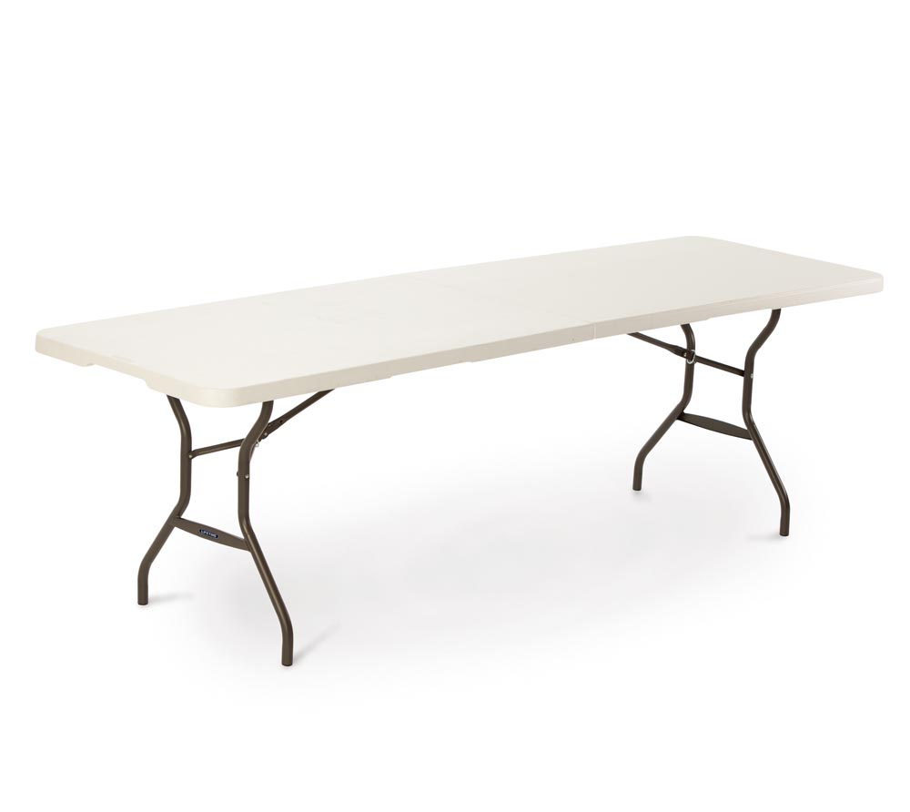 Lifetime Kunststoff Klapptisch Weiß 76x244x74 cm mygardenhome