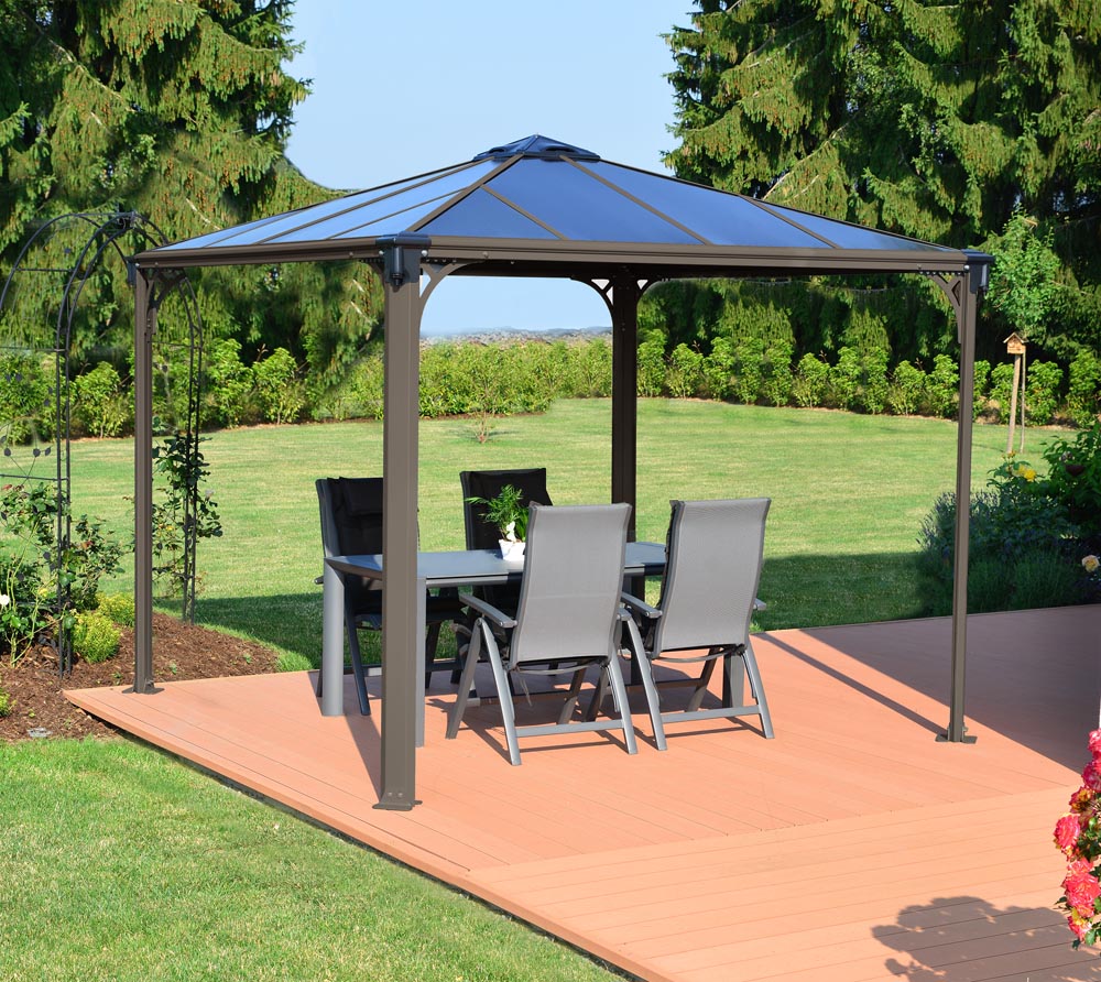 Palram Aluminium Gazebo Pavillon Palermo 3000 taupe ...