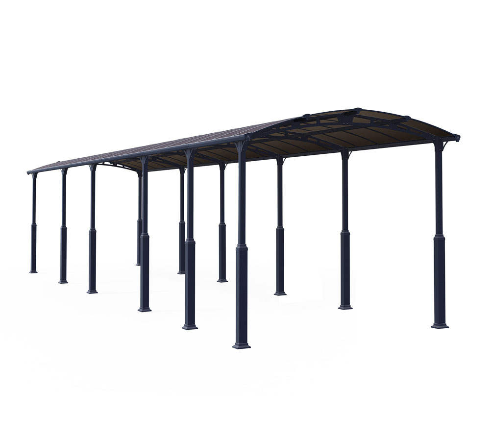 Palram Carport Arcadia Alpine 12700 Anthrazit Inkl Regenrinne