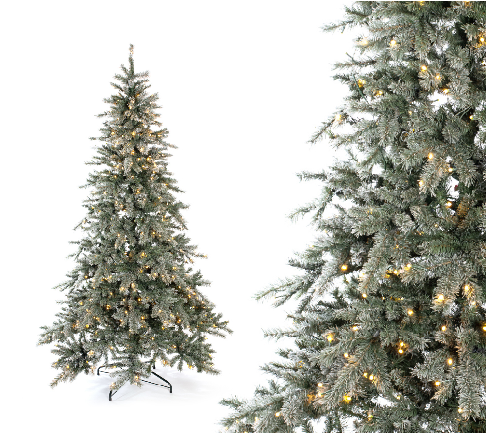 Evergreen Künstlicher Weihnachtsbaum Frost Fichte Inkl. LEDs