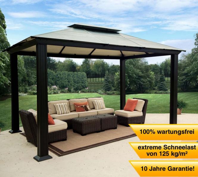 Clemens Aluminium Pavillon Gazebo Santa Monica 300x400 cm | mygardenhome
