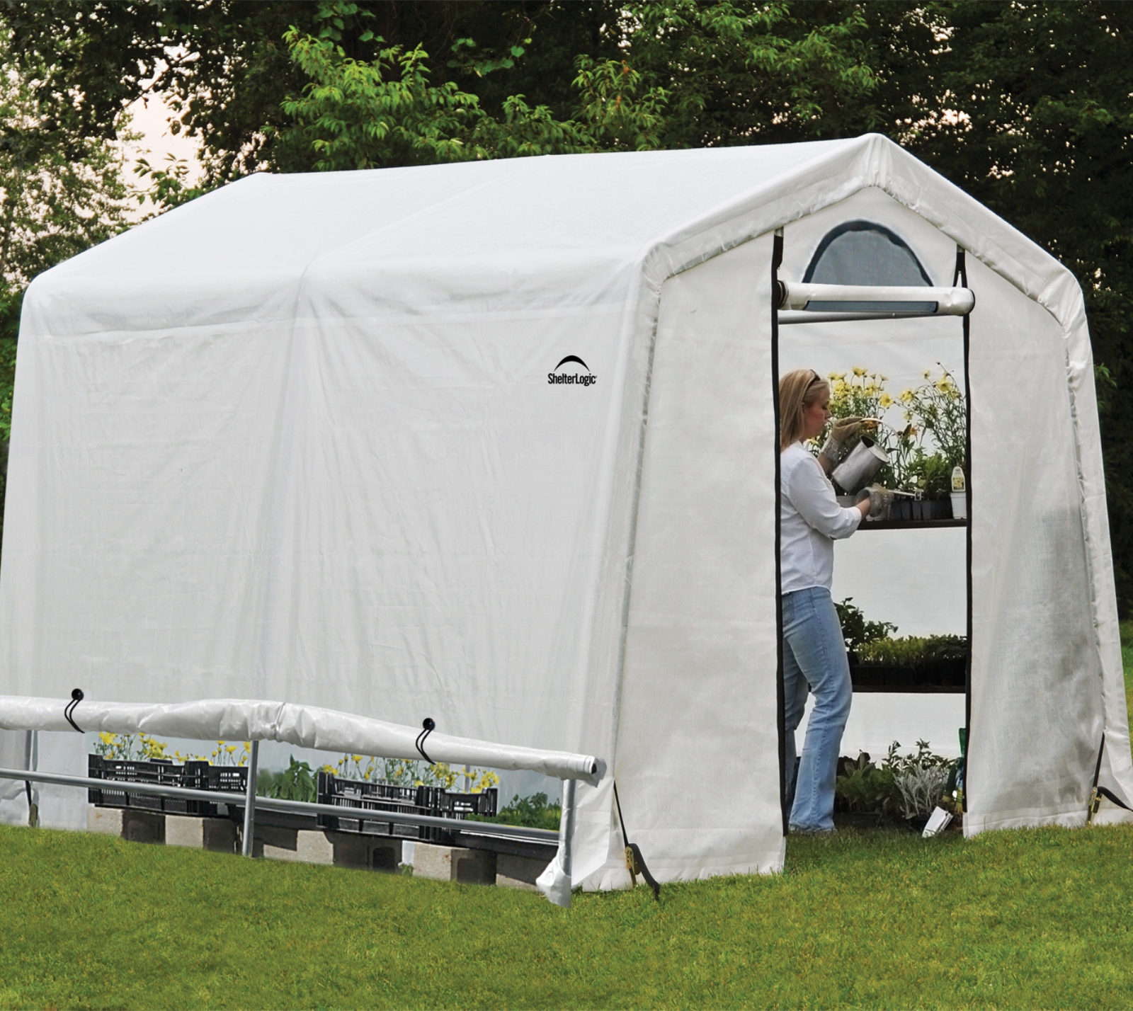 ShelterLogic Foliengewächshaus | Weiß | 240x240x240 cm | mygardenhome