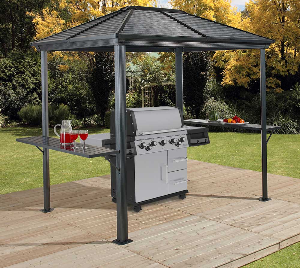 Blive skør beskæftigelse berolige Sojag Aluminium Grill Pavillon Ventura 58 | Basaltgrau | 293x179x245 cm |  mygardenhome