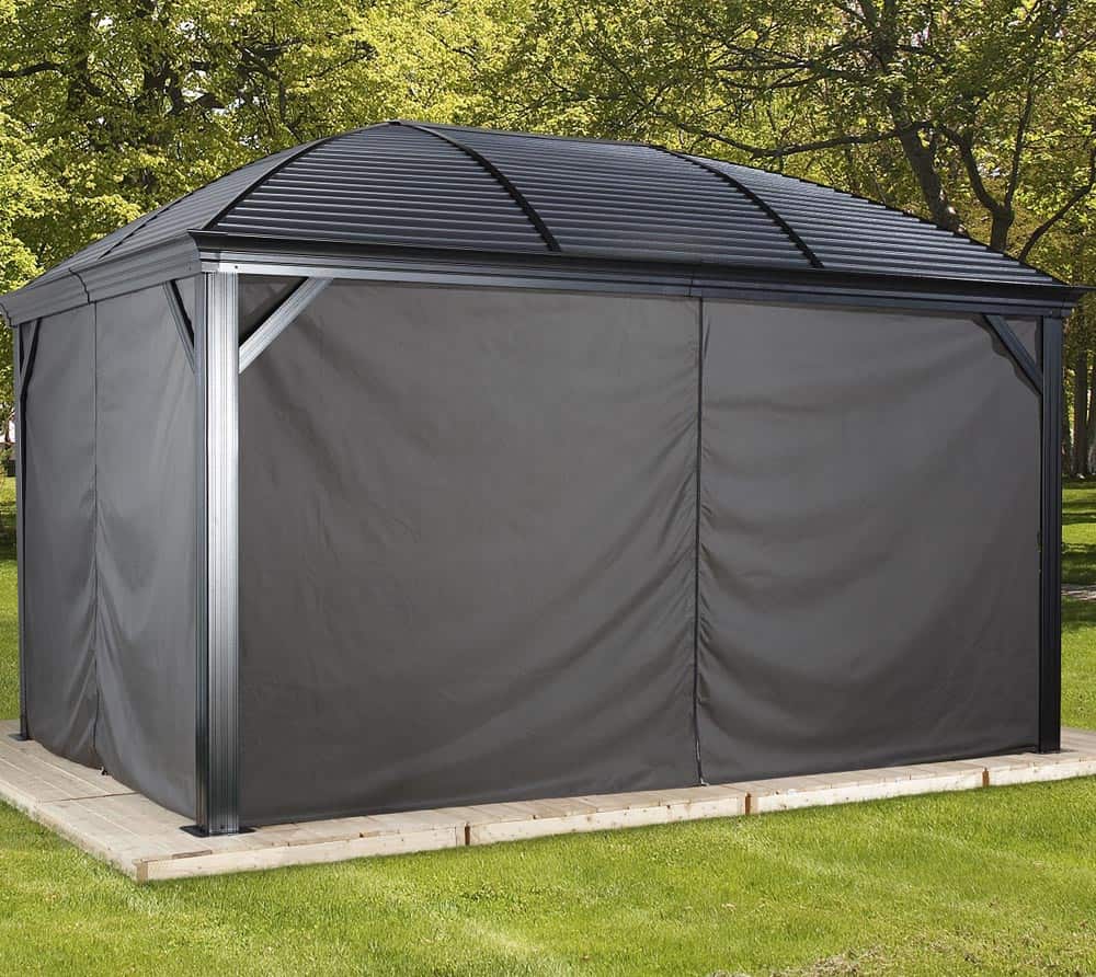 Sojag Pavillon Moreno 10x14 Vorhange Seitenteile Anthrazit