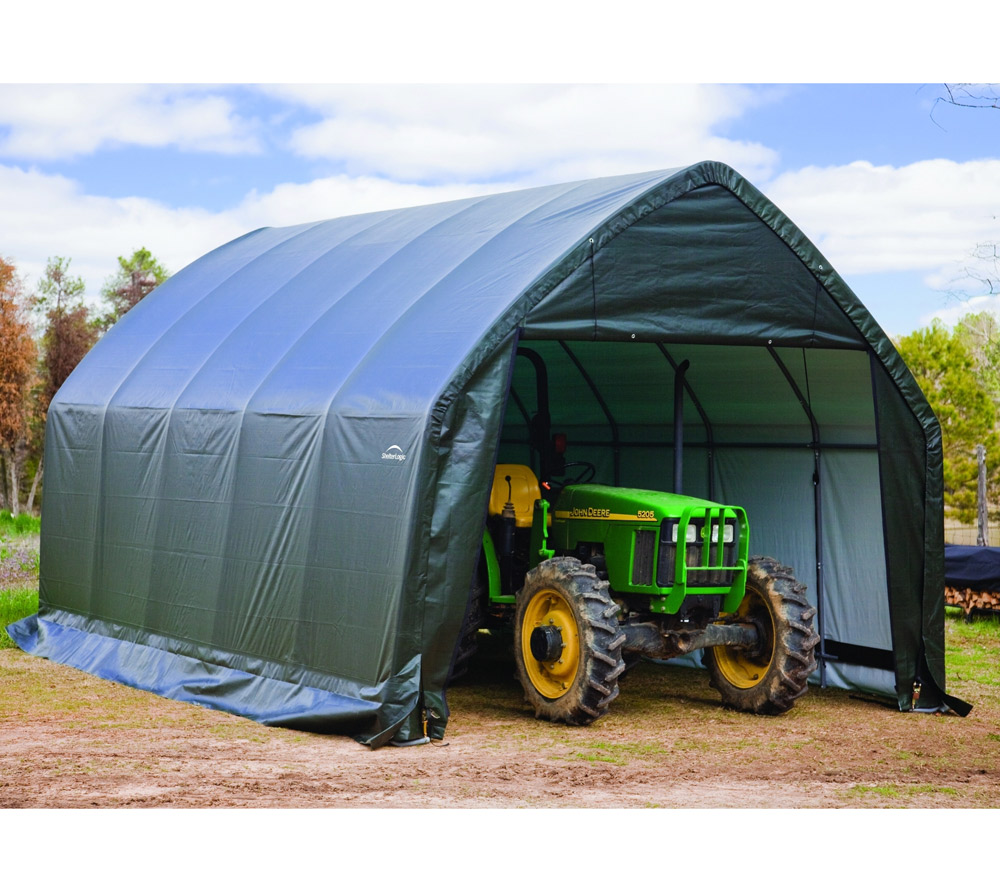 | mygardenhome Zeltgarage Folien cm Grün Gerätehaus 610x390x370 | | ShelterLogic