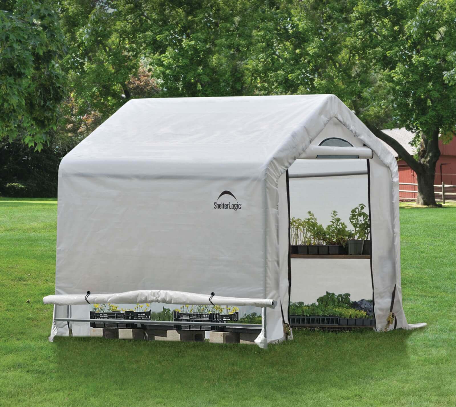 ShelterLogic Foliengewächshaus | Weiß | 180x180x180 cm | mygardenhome