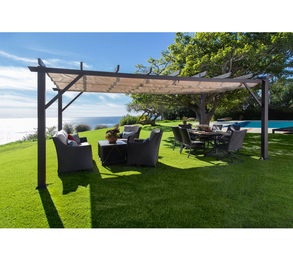 Paragon Outdoor Aluminium Pavillon Gazebo Modena 12x20 Espresso