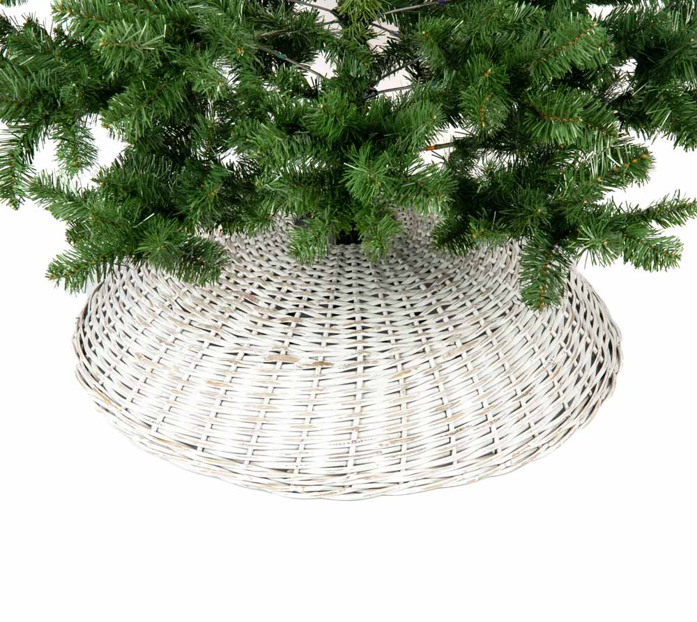 Westmann Rattan Weihnachtsbaum Rock Santa4 Hellgrau Ø 87 cm