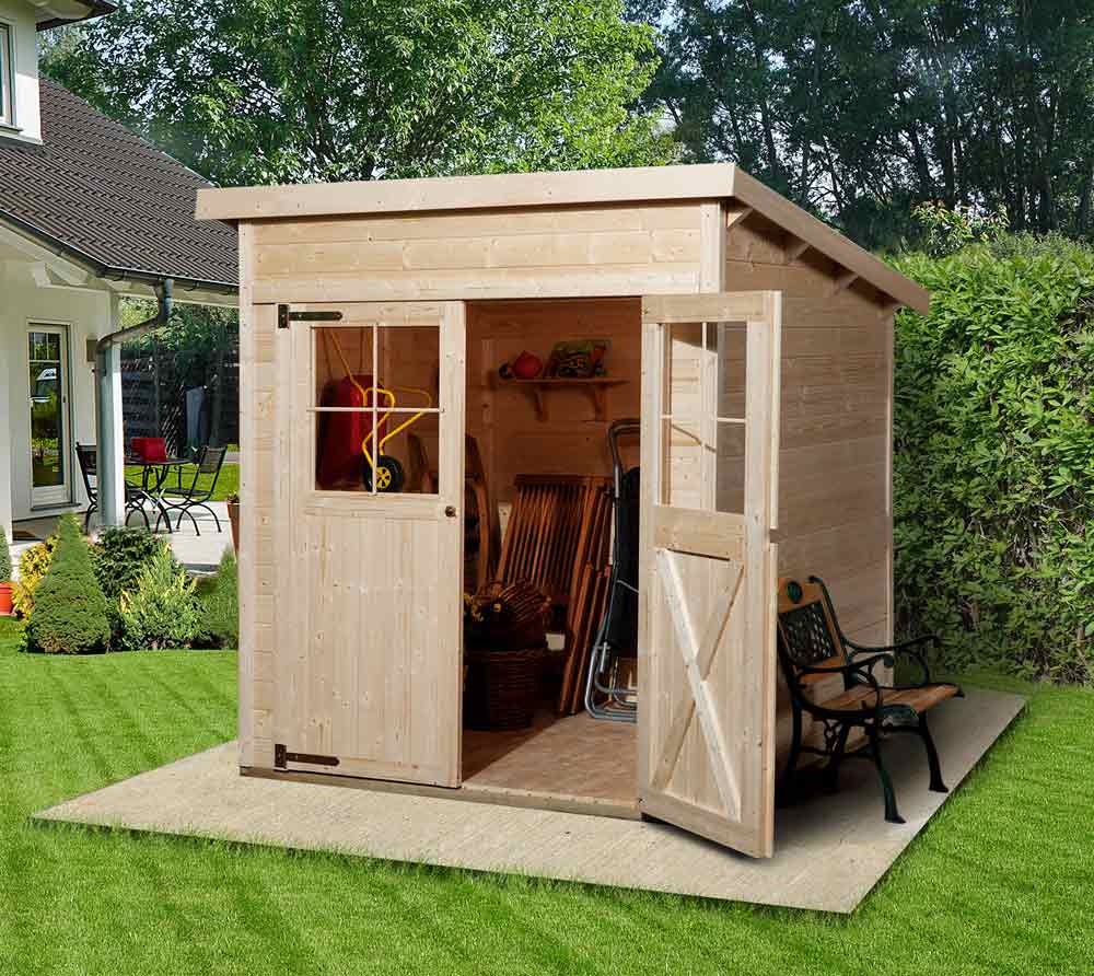 Weka Gartenhaus 325 Natur 19mm 222x192 Cm Mygardenhome