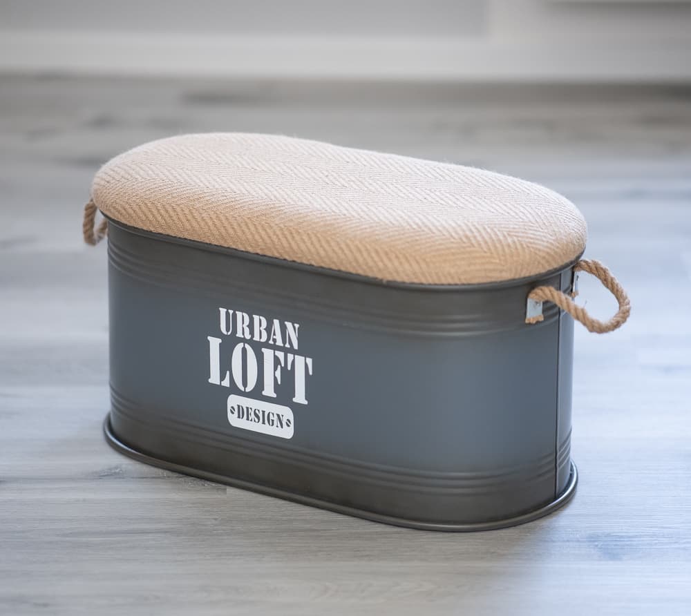 Westmann Aufbewahrungsboxen 3er Set oval Dekokisten grau Stoffdeckel