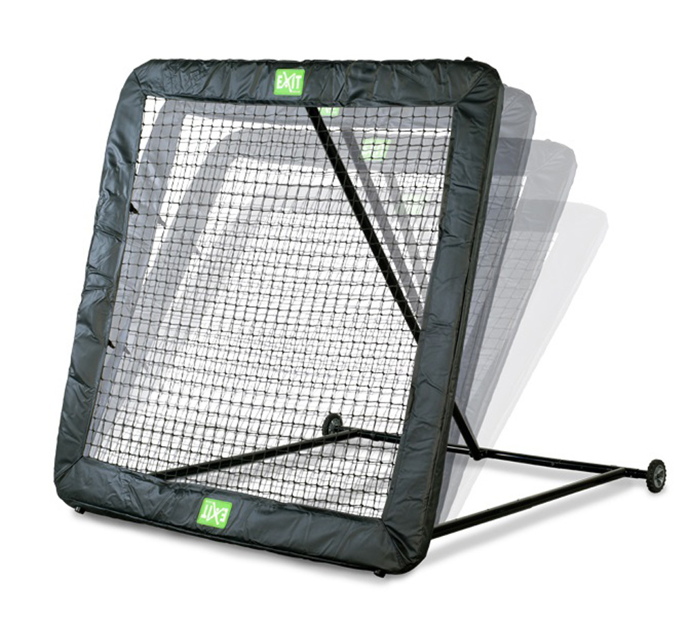 Exit Fußballtor Kickback Rebounder XL schwarz 164x164 cm mygardenhome