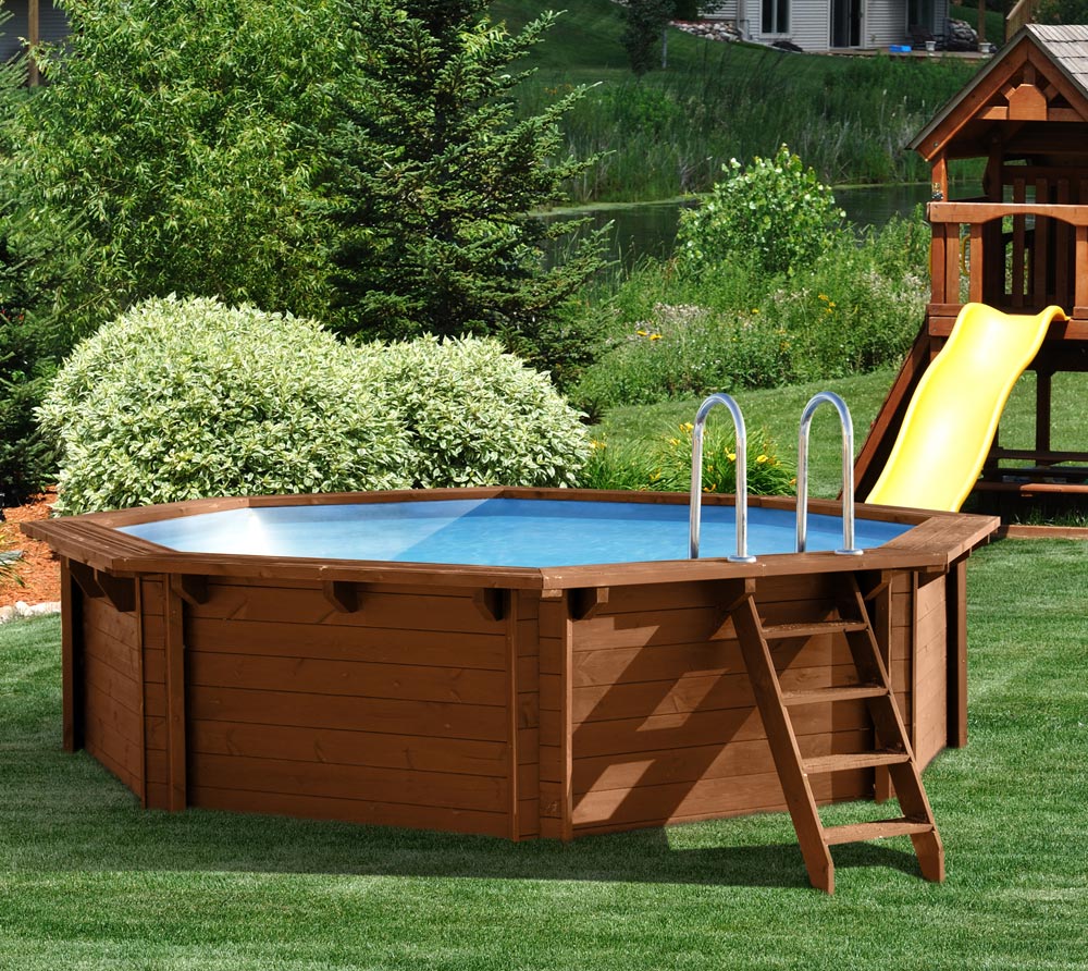Interline Summer Holz Schwimmbad Bali Set 1 natur Ø530x136 cm Set 1
