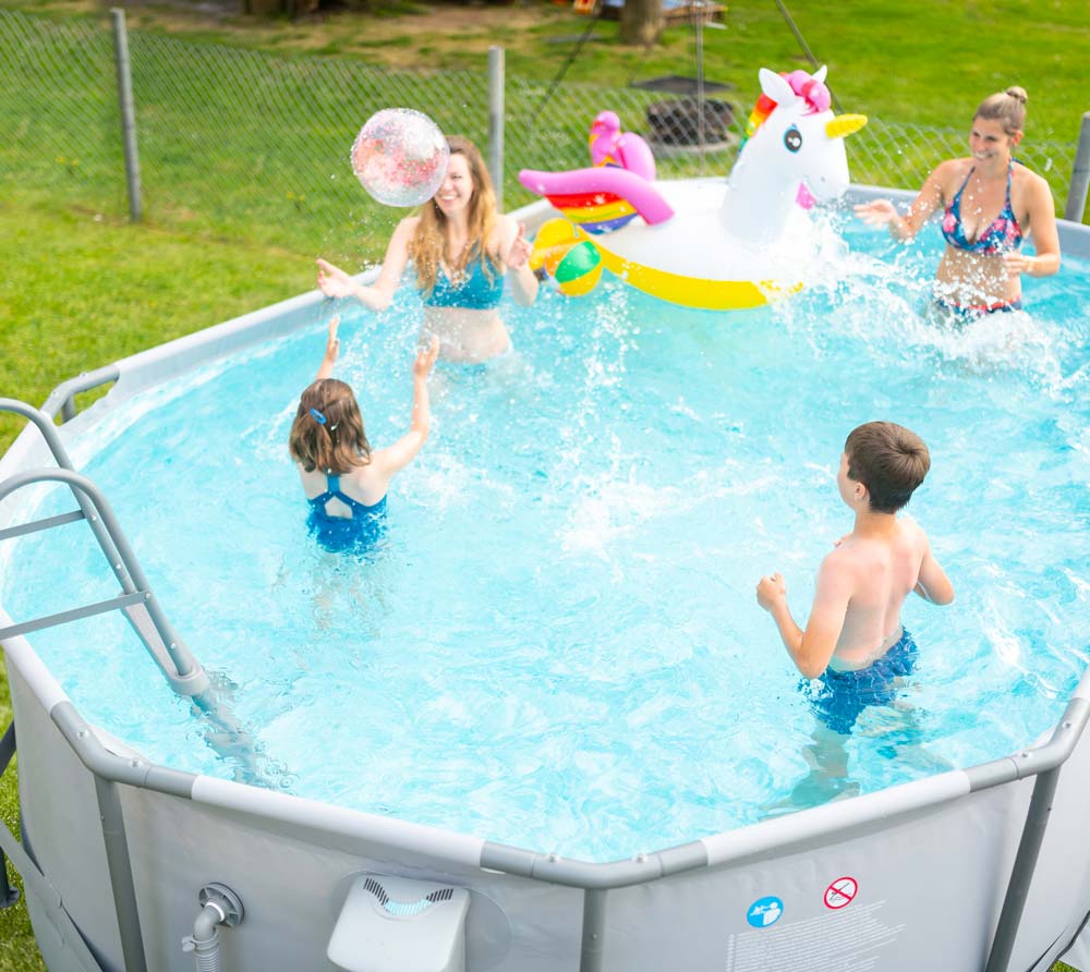 Summer waves top active frame pool