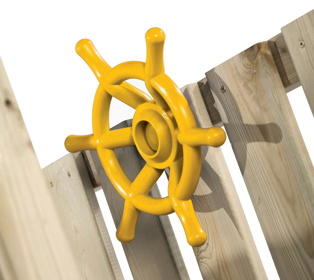 Lenkrad Kinderspielhaus Steuerrad Zubehör gelb Spielgerät Spielturm Garten KBT 