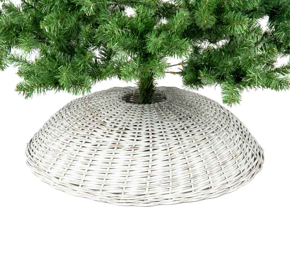 Westmann Rattan Weihnachtsbaum Rock Santa4 Hellgrau Ø 87 cm