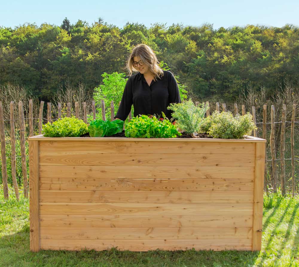 BWARE Westmann Lärchenholz Hochbeet Klassik 170 Natur 170x90x84 cm