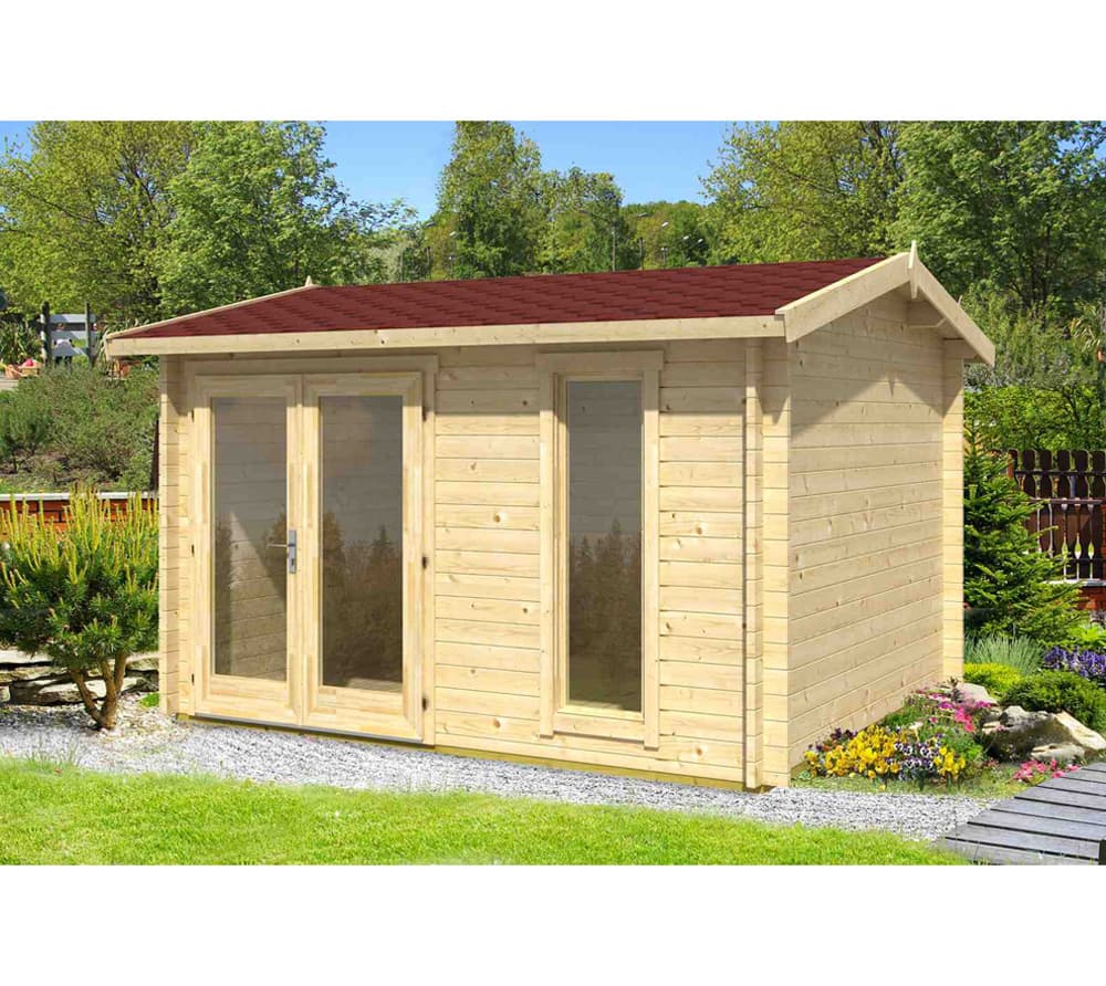 Lasita Maja Gartenhaus Carlisle 40mm natur 370x320cm Natur mygardenhome