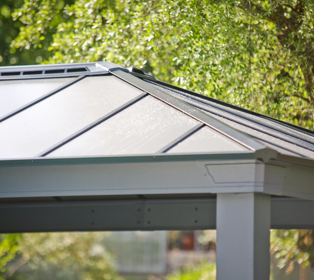 Palram Canopia Aluminium Pavillon Dallas 6100 Grau 612x364x296 cm