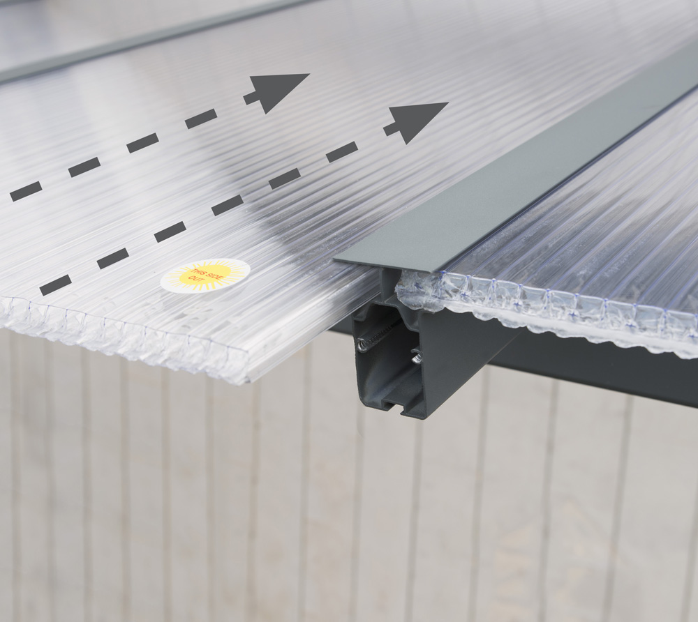 Palram Terrassenüberdachung Olympia 300x305 cm grau ;16 mm