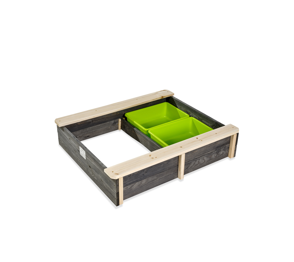 Exit Holz Sandkasten Aksent | Grau | 77x20 cm | mygardenhome