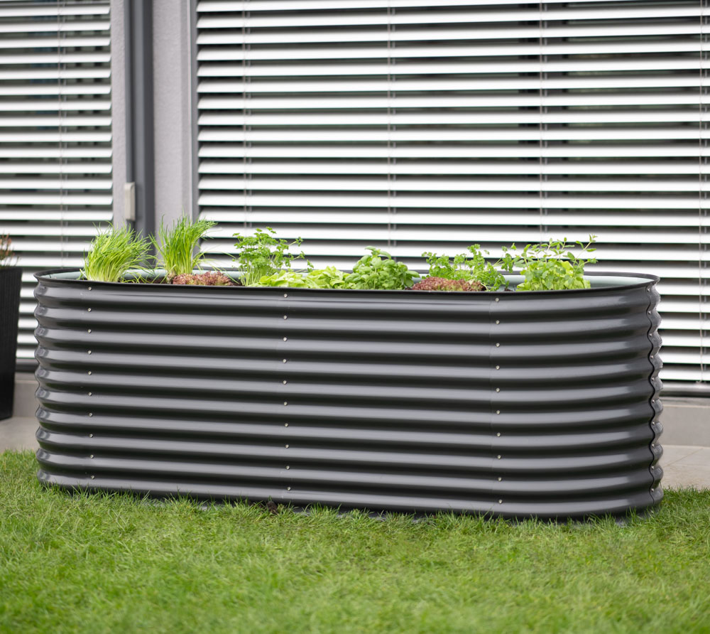 Westmann Metall Hochbeet Gartenbeet Grow Faster anthrazit 240x80x82 cm