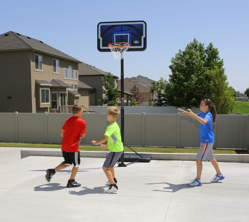 Lifetime Stahl Basketballkorb Schwarz/Blau cm | | 112x304 mygardenhome | Nevada