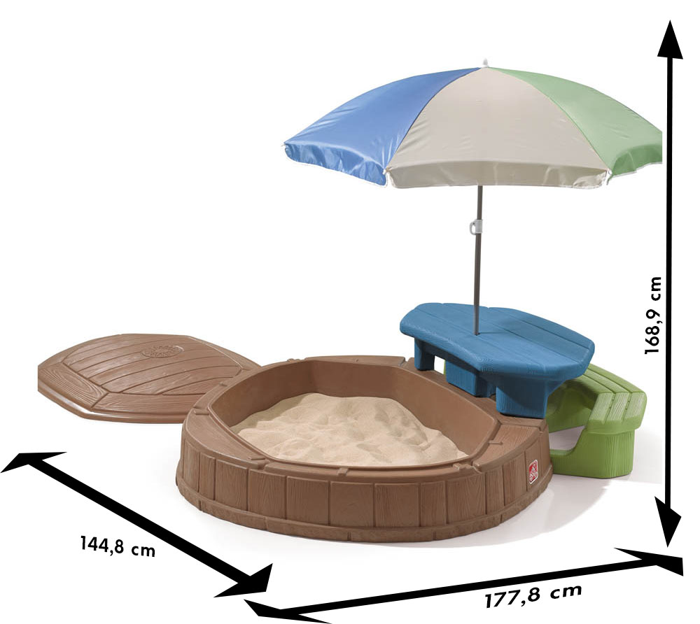 Step2 Sandkasten Summertime Picknicktisch Kunststoff 180x150cm