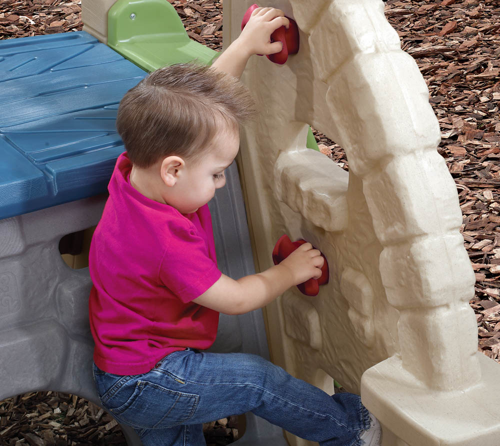 Step2 Kunststoff Klettergerüst Spielturm Alpine Pink, Grün