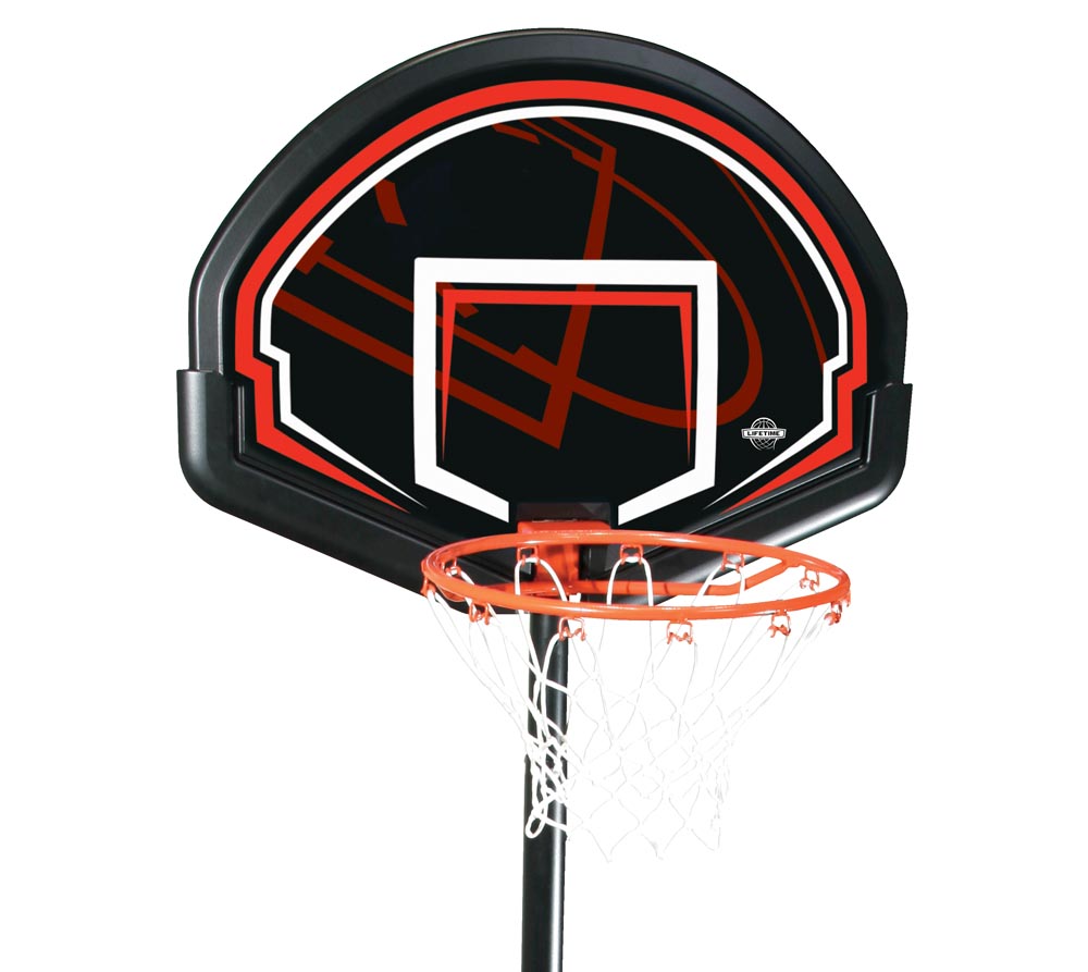 Lifetime Stahl Basketballkorb 80x229 | cm Schwarz/Rot | | mygardenhome Chicago