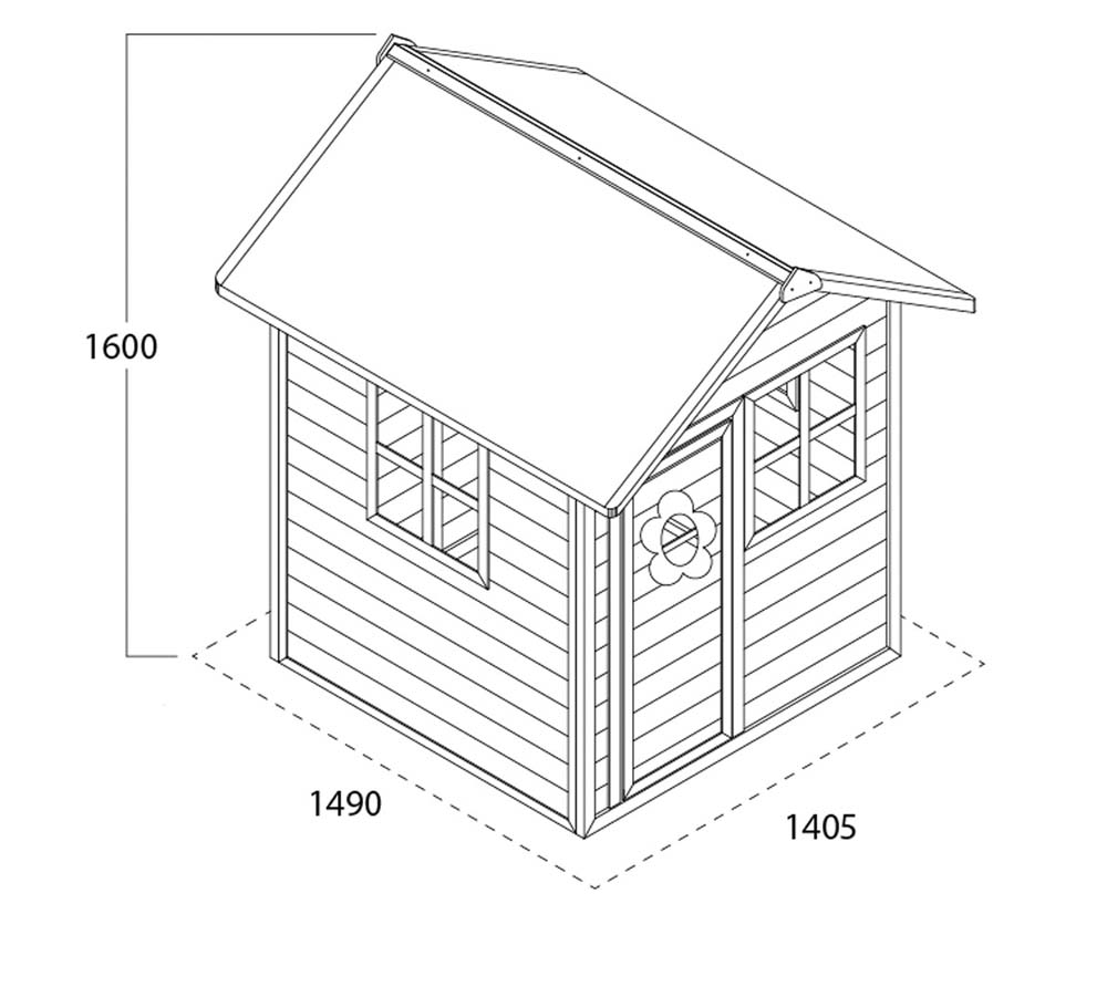 EXIT Kinderspielhaus Loft 100 Natur inkl. 3 Fenstern | mygardenhome