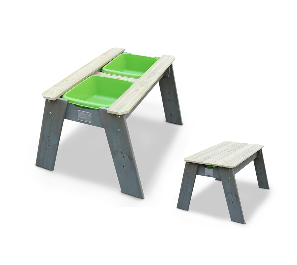 Exit Holz Matschtisch Aksent L Grau Grun 69x94x50 cm mygardenhome