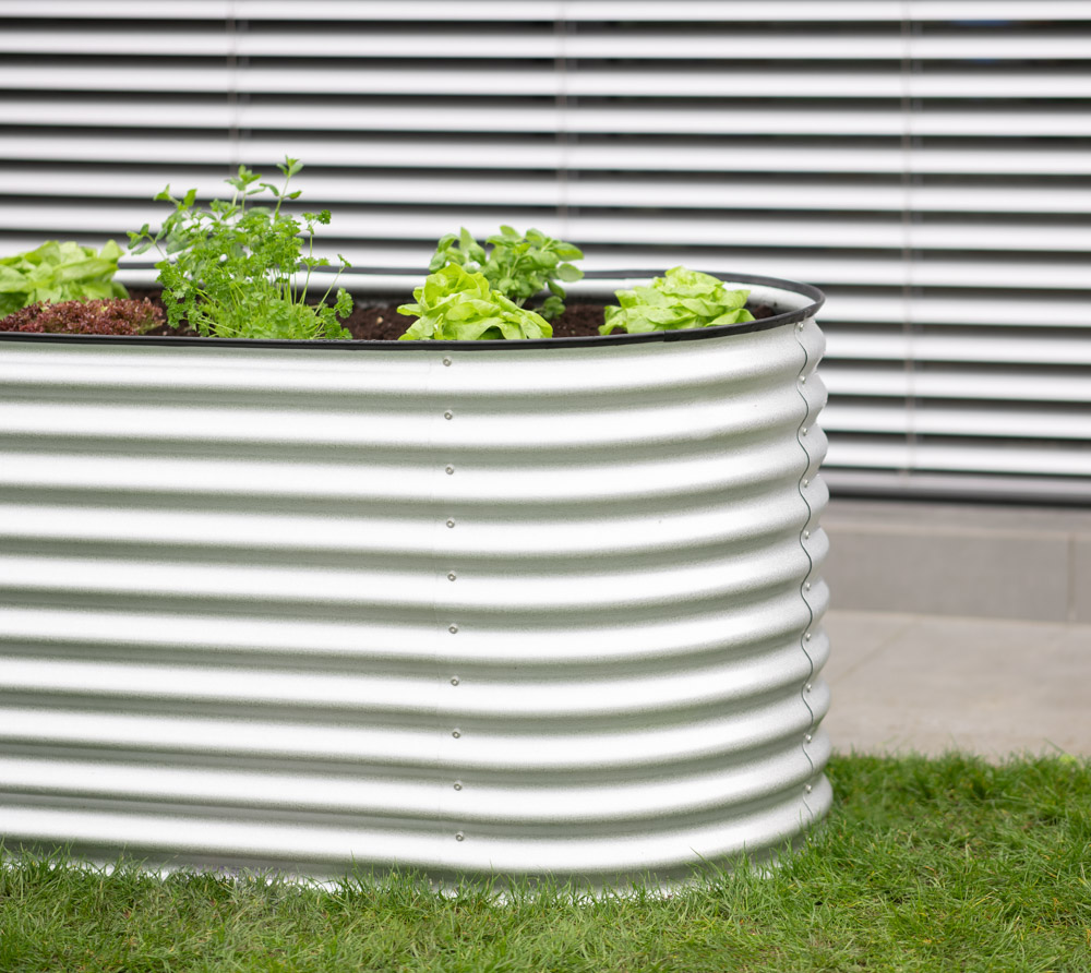 Westmann Metall Hochbeet Kräuterbeet Grow Faster silber 80x240x82 cm