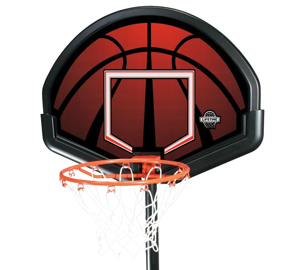 Lifetime Stahl Basketballkorb Alabama | Schwarz/Rot | 81x225 cm |  mygardenhome | Basketballkörbe
