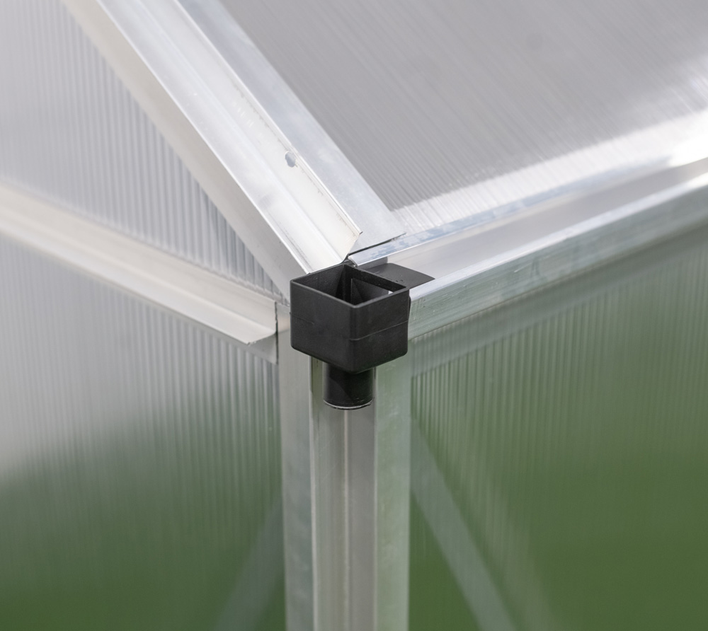 Westmann Aluminium Gewächshaus 6x6 inkl. Öffner silber 192x192 cm