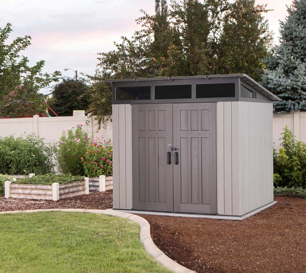 Lifetime Kunststoff Gerätehaus Merkur grau 254x254x237 cm mygardenhome