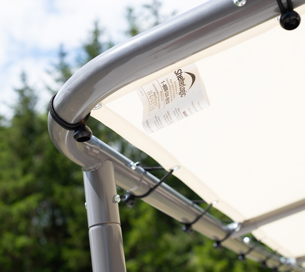 ShelterLogic Stahl Pavillon Canopy Solano 10x6 grau 188x315x230 cm